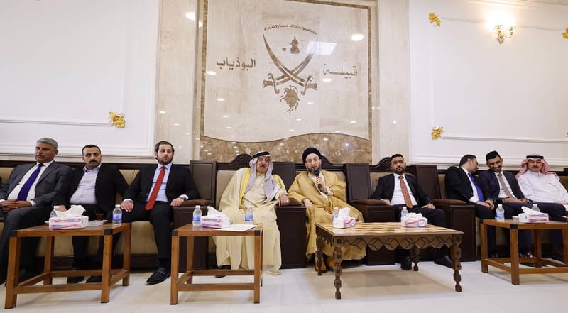 زار سماحة السيد عمار الحكيم مضيف قبيلة البو ذياب الكريمة، مضيف جناب الشيخ حميد الشوكة، التقي جمعا من شيوخ ووجهاء البو ذياب وعشائر الأنبار