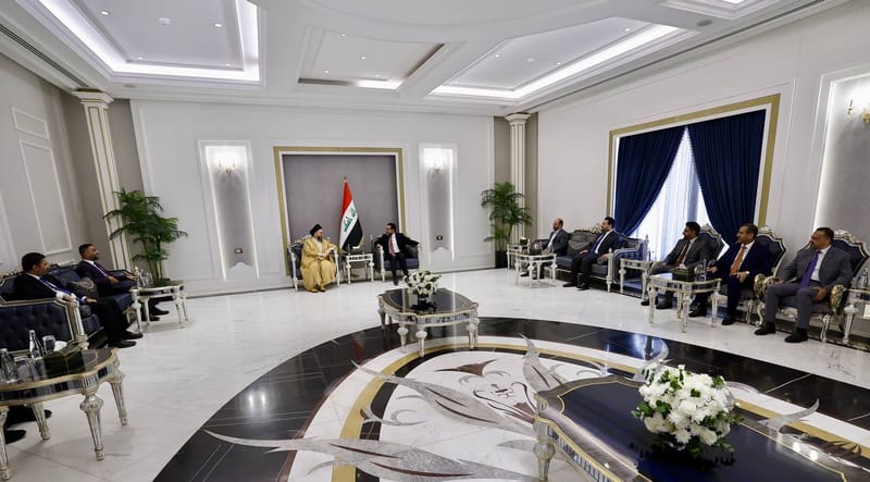 التقي سماحة السيد عمار الحكيم  في قضاء الفلوجة بمحافظة الأنبار، رئيس مجلس النواب السابق، رئيس حزب تقدم الأستاذ محمد الحلبوسي