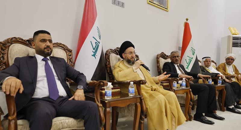 زار سماحة السيد عمار الحكيم قضاء الفلوجة بمحافظة الأنبار، و مضيف قبيلة جميلة، مضيف الشيخ المرحوم مصطفى العرسان الجميلي