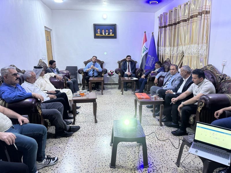 مسؤول إقليم الجنوب السيد قصي الموسوي يلتقي قيادات دائرتي المركز1-2 ، والدائرة الجنوبية في محافظة واسط