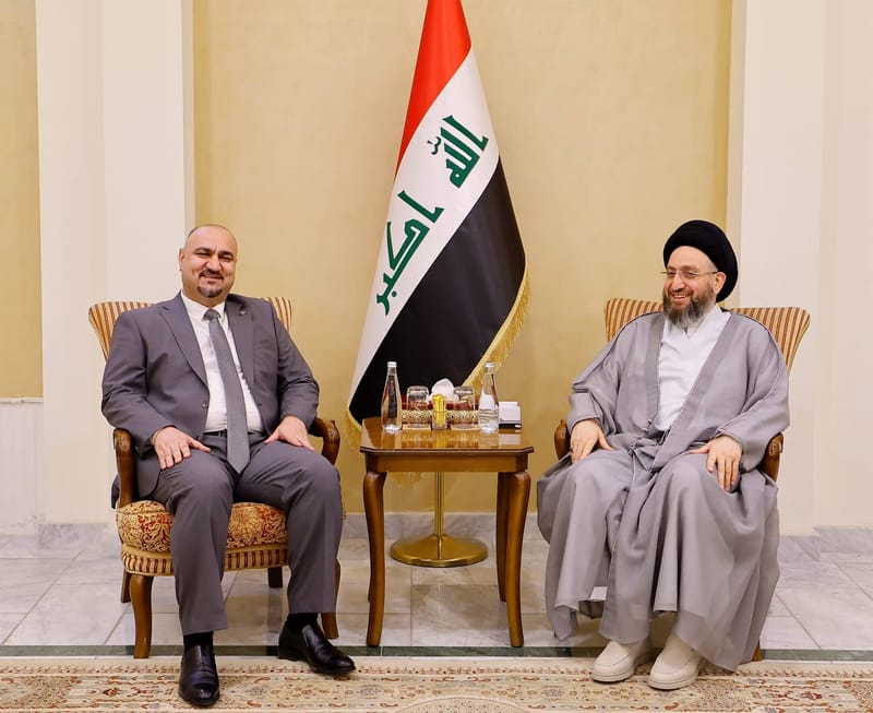 لقاء سماحة السيد عمار الحكيم  بالاستاذ محمد سمعان، رئيس الجبهة التركمانية