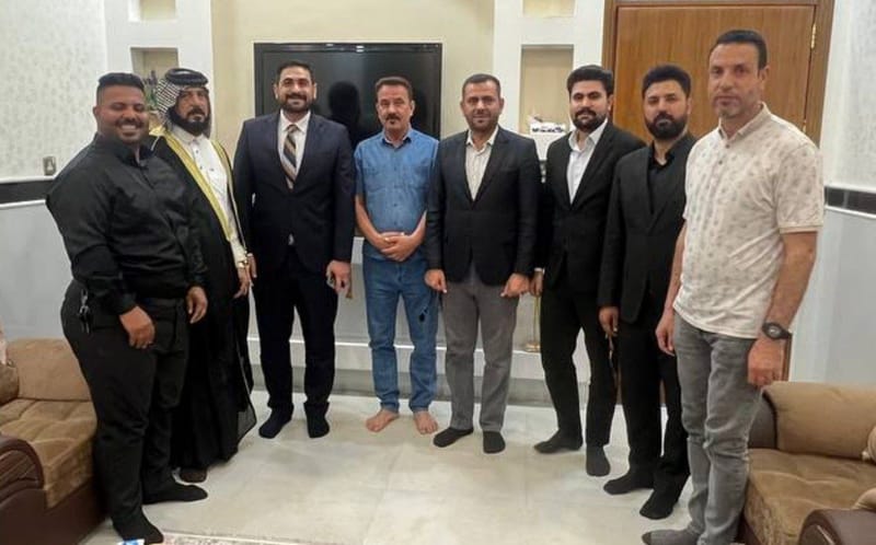 مسؤول اقليم الجنوب السيد قصي الموسوي يزور مضيف الأستاذ حسين أبو مصطفى الازيرجاوي.