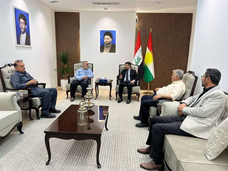مسؤول إقليم كردستان الأستاذ صباح الصالحي يستقبل سماحة الشيخ حسين خوشناو امام وخطيب حسينية السيد محسن الحكيم " قدس سره " في محافظة السليمانية