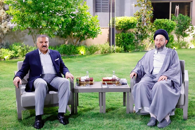 لقاء سماحة السيد عمار الحكيم  معالي وزير الداخلية، الأستاذ عبد الأمير الشمري