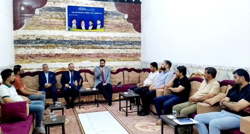 مسؤول اقليم الجنوب السيد قصي الموسوي يلتقي جمعاً من قيادات دائرة الشطرة شمال محافظة ذي قار