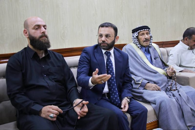 مسؤول تنظيمات ديالى السيد أسعد الأعرجي يزور مضيف السادة الأعرجية، مضيف السيد حسين لفتة الأعرجي،  بحضور جمع من السادة الكرام.