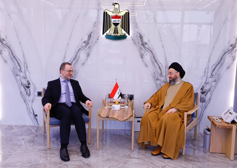 لقاء سماحة السيد عمار الحكيم بسعادة السيد ألبروس كوتراشيف، سفير روسيا الاتحادية في بغداد