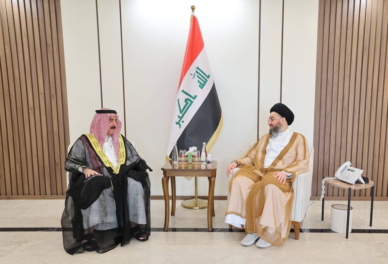 لقاء سماحة السيد عمار الحكيم  معالي رئيس ديوان الوقف السني، الشيخ مشعان الخزرجي