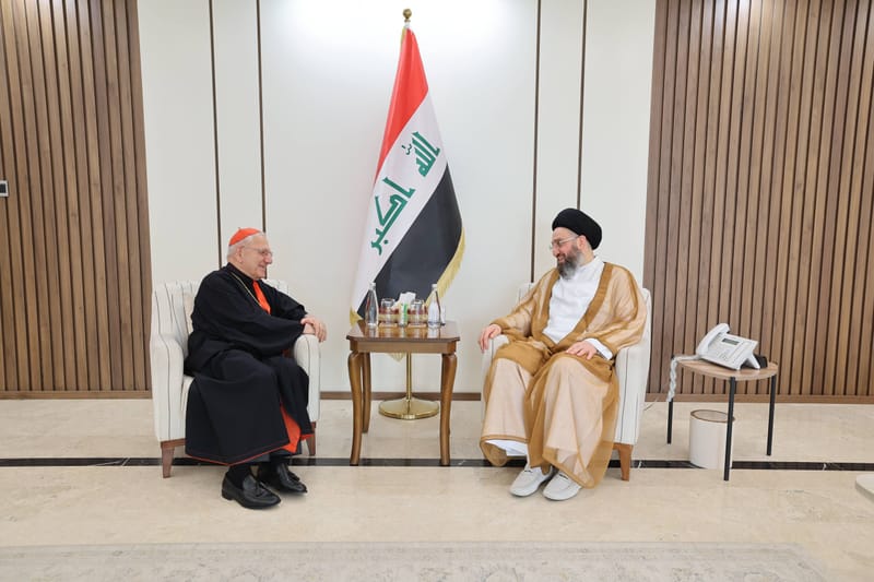 لقاء سماحة السيد عمار الحكيم نيافة البطريرك مار لويس روفائيل الأول ساكو، بطريرك الكلدان الكاثوليك في العراق والعالم