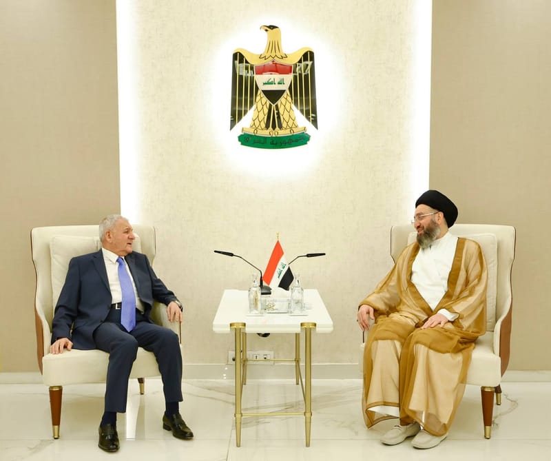 استقبل سماحة السيد عمار الحكيم فخامة رئيس الجمهورية، الدكتور عبد اللطيف جمال رشيد