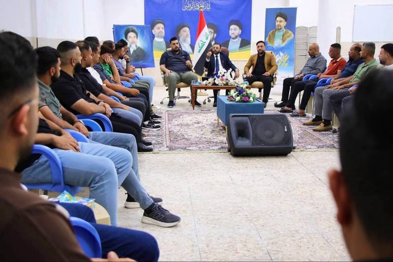 مسؤول تنظيمات ديالى السيد أسعد الأعرجي يلتقي جمعاً من القيادات التيارية الشبابية في المحافظة.