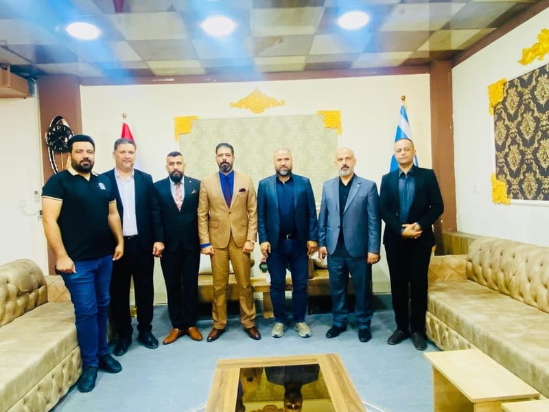 مسؤول الملف السياسي والاجتماعي في مكتب العلاقات الوطنية الاستاذ كرم كاظم الخزعلي يزور مسؤول قوات الحشد الشعبي في كركوك الحاج ابو علي بيك.