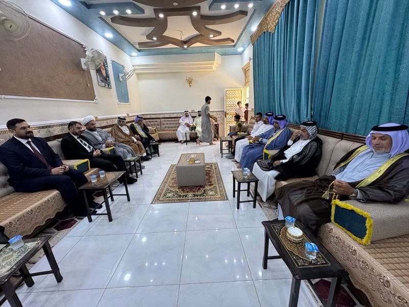 السيد قصي الموسوي يزور مضيف الحاج أبو محمد الدراجي، ضمن جولته في محافظة واسط.