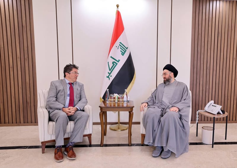 التقي سماحة السيد عمار الحكيم سفير كندا لدى العراق، سعادة السفير كريستوفر ديفيد بيم