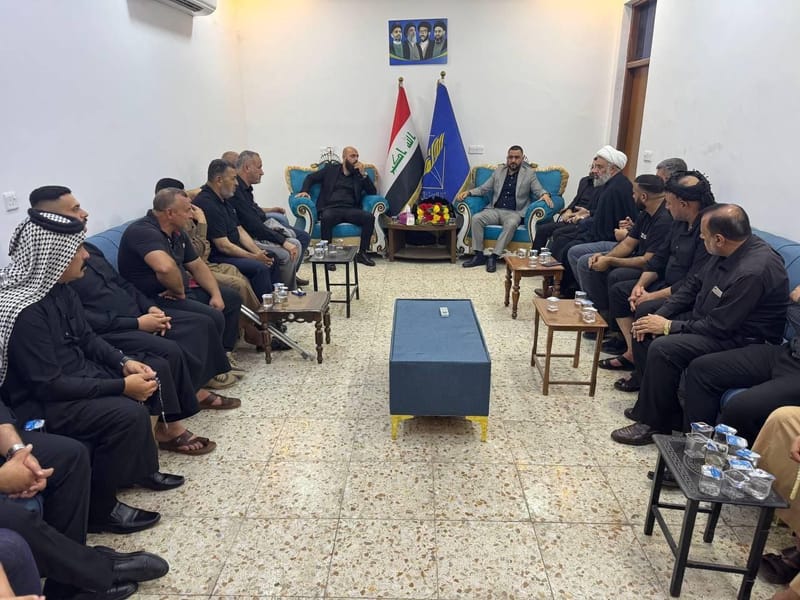 الأستاذ وائل الأسدي يستقبل في مقر تيار الحكمة الوطني بمحافظة ديالى وفداً من عشيرة السادة الأعرجية الكريمة