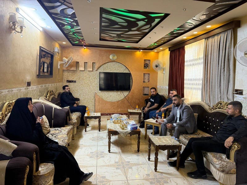 الأستاذ وائل الأسدي يزور العلوية منار الموسوي في محافظة صلاح الدين، بمعية عدد من قيادات التيار في المحافظة.