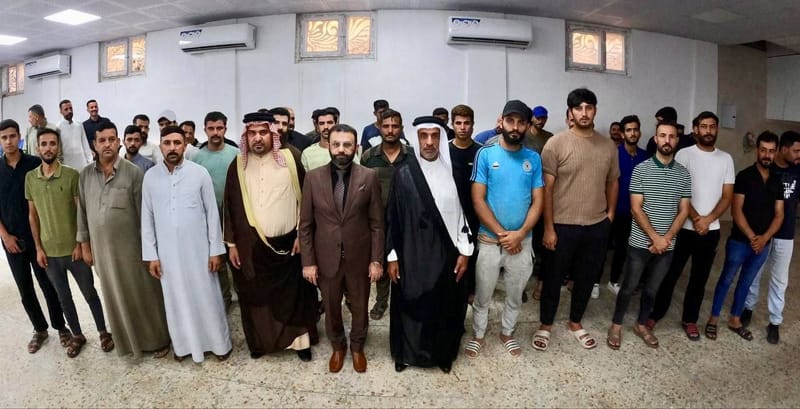 مسؤول تنظيمات ديالى السيد أسعد الأعرجي يلتقي جمعاً من القيادات الشبابية في المحافظة.