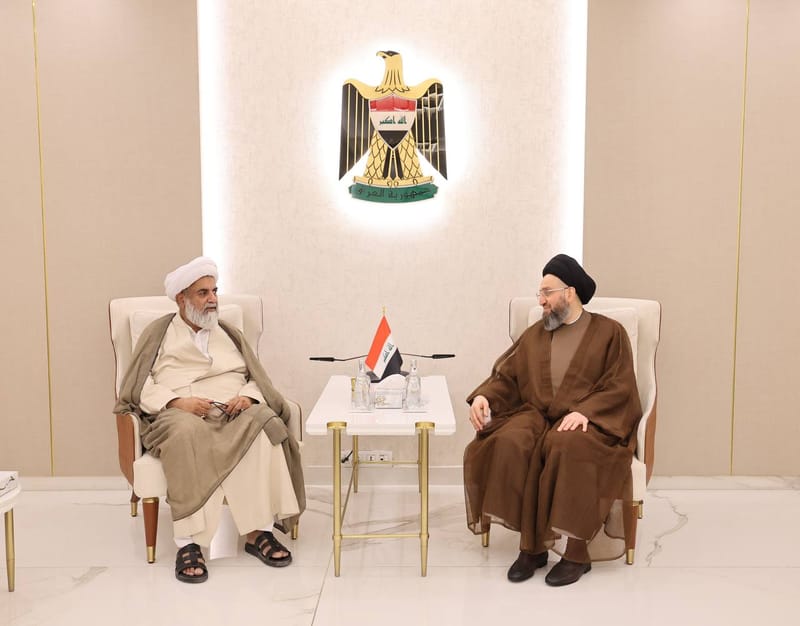 التقي سماحة السيد عمار الحكيم  وفد حزب وحدة المسلمين في باكستان، برئاسة الأمين العام سماحة العلامة الشيخ راجا ناصر عباس جعفري، السيناتور في مجلس الشيوخ الباكستاني