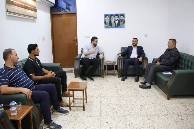 مسؤول إقليم الشمال والغرب الأستاذ وائل الأسدي يلتقي الدكتور سيف الخزرجي، وبحضور مسؤول المكتب الانتخابي في المحافظة الأستاذ فالح الباوي