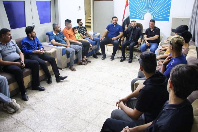 مسؤول تنظيمات ديالى السيد أسعد الأعرجي يلتقي بالسيد ناصر العطافي مسؤول الدائرة، وعدد من قياداتها.