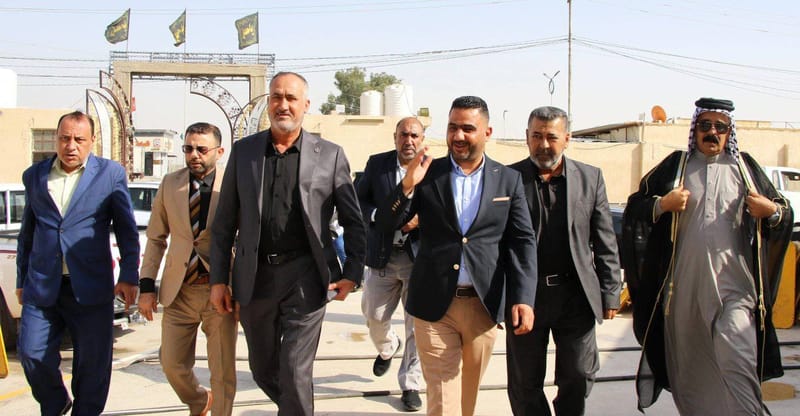 وفد تياري بحضور مسؤول اقليم الشمال والغرب الأستاذ وائل الاسدي وعدد من قيادات التيار في محافظة ديالى يقدم واجب العزاء إلى الشيخ عزيز حسين الباوي