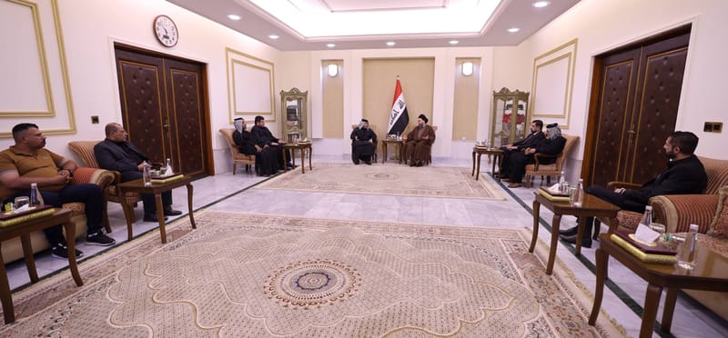 التقي سماحة السيد عمار الحكيم  عدداً من عوائل ضحايا حادثة حريق الكوت