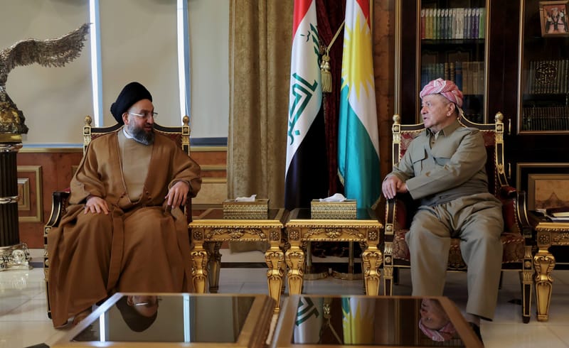 التقي سماحة السيد عمار الحكيم   سيادة الرئيس مسعود بارزاني،