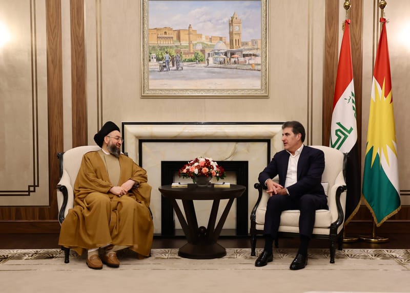 لقاء سماحة السيد عمار الحكطيم  الأخ العزيز سيادة الأستاذ نيجيرفان بارزاني