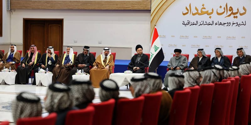 في ديوان بغداد.. سماحة السيد الحكيم يلتقي جمعًا من شيوخ ووجهاء العشائر العراقية