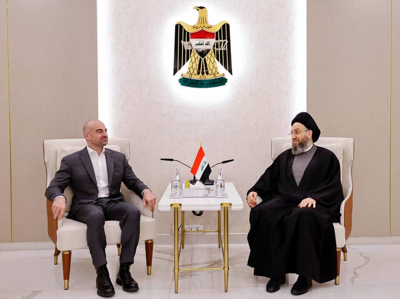 سماحة السيد الحكيم يؤكد لرئيس الاتحاد الوطني الكردستاني أهمية التكامل بين مكونات الشعب العراقي