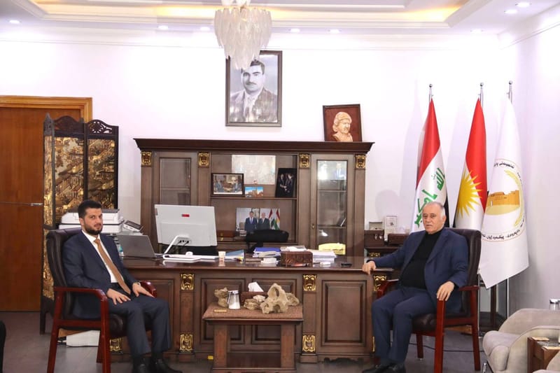 مسؤول مكتب إقليم كردستان يلتقي رئيس مجلس محافظة أربيل
