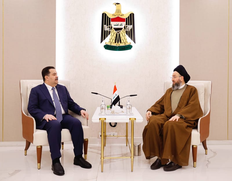 سماحة السيد الحكيم يستقبل دولة رئيس مجلس الوزراء