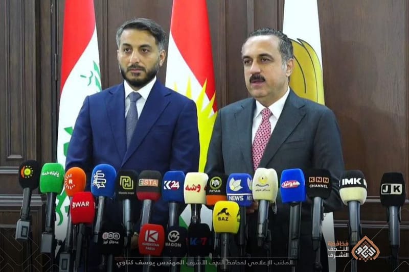 محافظا النجف وأربيل يؤكدان فتح آفاق جديدة للتعاون المشترك وتبادل الخبرات