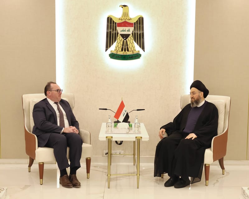 سماحة السيد الحكيم يستقبل القائم بالأعمال في بعثة الولايات المتحدة