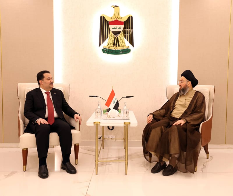 سماحة السيد الحكيم يستقبل رئيس مجلس الوزراء السابق