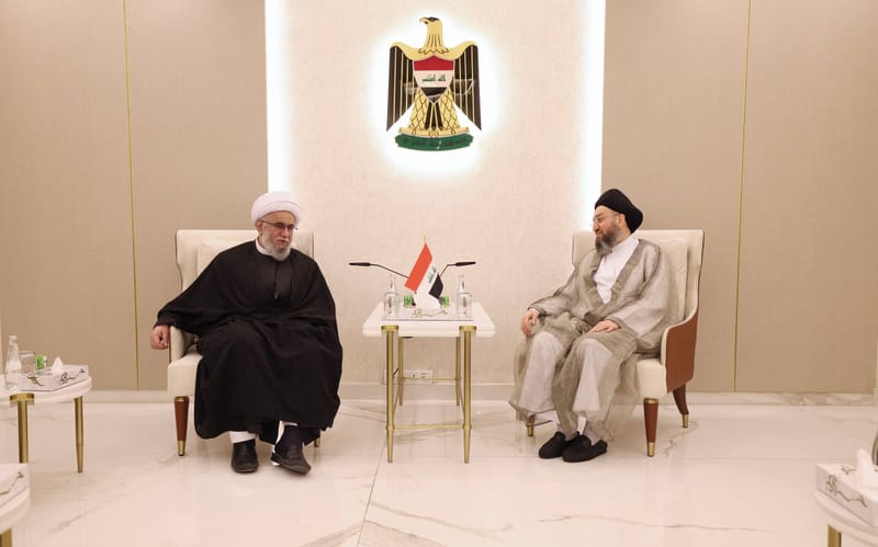 سماحة السيد الحكيم يستقبل الأمين العام للمجمع العالمي لأهل البيت (عليهم السلام)