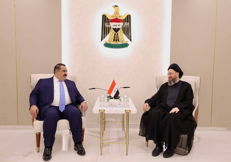 سماحة السيد الحكيم يستقبل رئيس تحالف عزم ويدعو لتمكين الحكومة من أداء مهامها