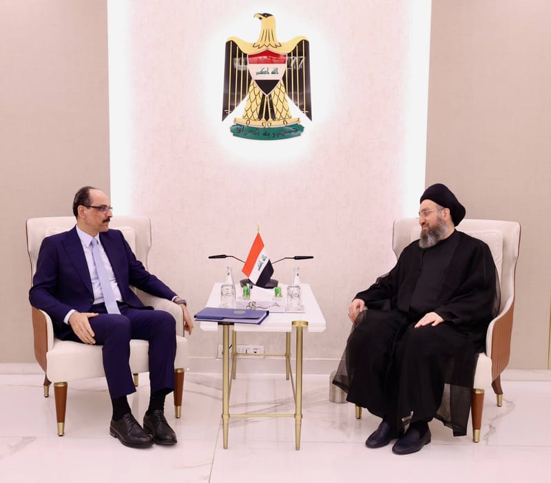 سماحة السيد الحكيم يستقبل رئيس جهاز المخابرات التركي ويشدد على صون السيادة الوطنية