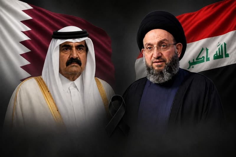 سماحة السيد الحكيم يعزي دولة قطر برحيل الأمير حمد بن خليفة آل ثاني