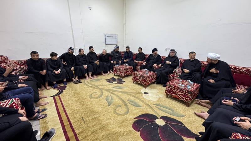 سماحة السيد الحكيم يزور عددًا من مواكب الخدمة الحسينية في النجف الأشرف.