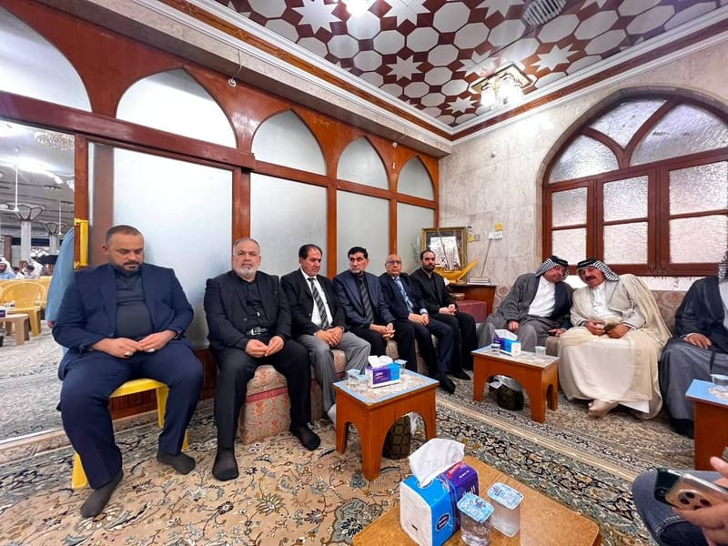 وفد قيادي من البصرة يقدم التعازي لأبناء الطائفة الشيخية بوفاة عدد من أبنائها أثناء عودتهم من زيارة الأربعين إثر حادث مؤسف