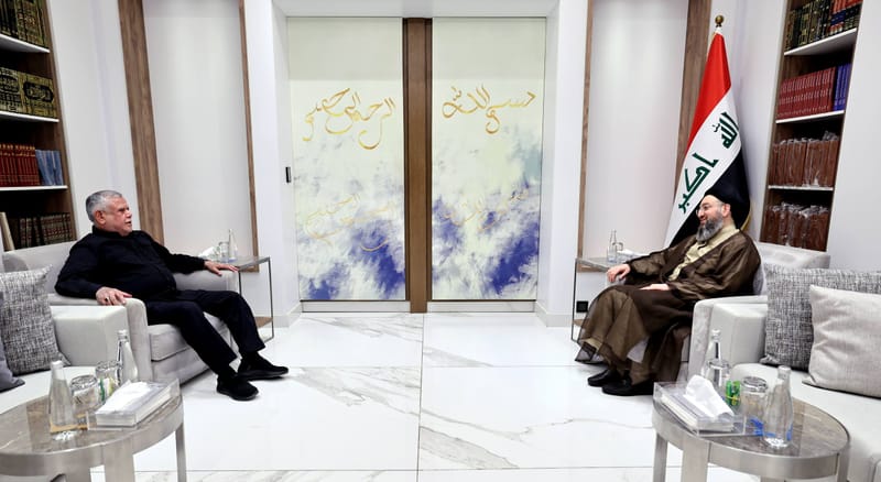 سماحة السيد الحكيم يستقبل الأمين العام لمنظمة بدر