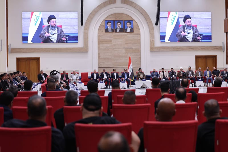 سماحة السيد الحكيم يلتقي جمعًا من القيادات التنظيمية في الكرخ الجنوبي ببغداد
