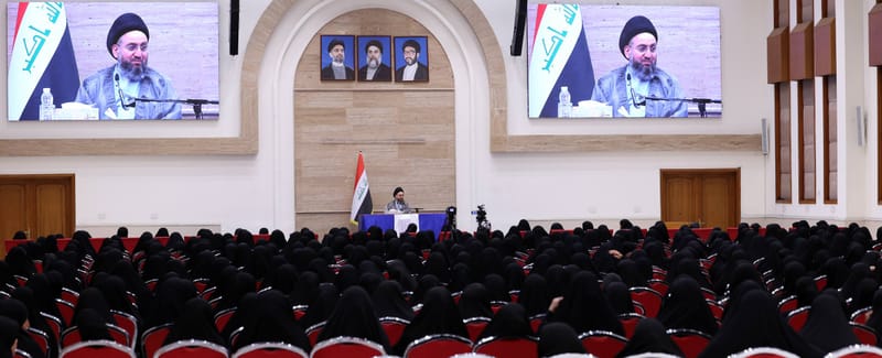 سماحة السيد الحكيم يلتقي جمعاً من القيادات النسوية لتيار الحكمة الوطني في المثنى