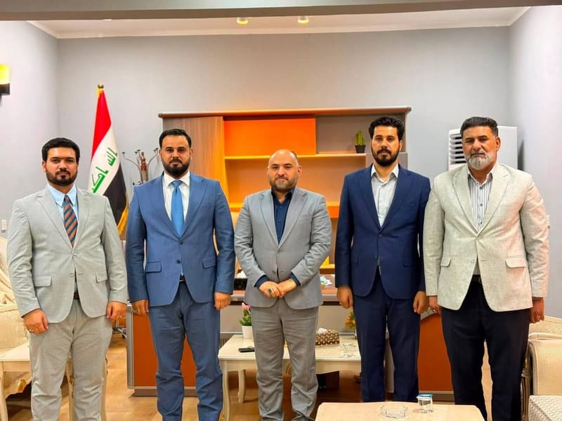 مسؤول تنظيمات الفرات الأوسط يزور المثنى ويلتقي مسؤوليها التنفيذيين