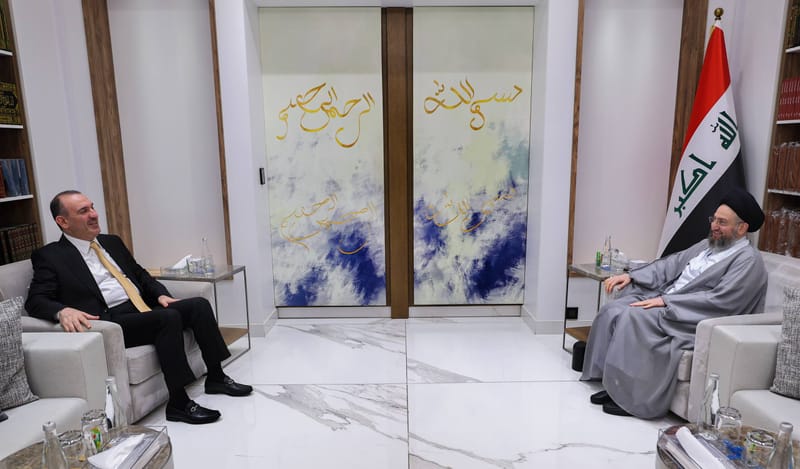 سماحة السيد الحكيم يلتقي رئيس كتلة دولة القانون البرلمانية