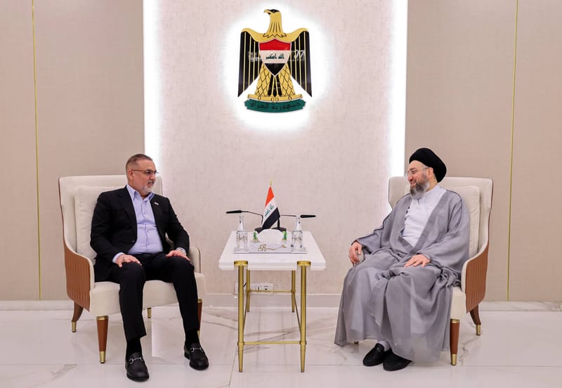 سماحة السيد الحكيم يستقبل وفد كتلة البيان الوطني