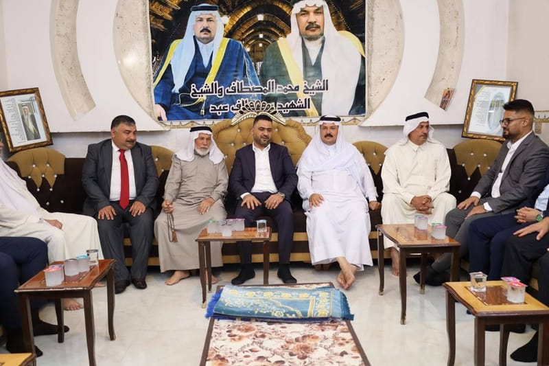 مسؤول تنظيمات الشمال والغرب الأستاذ وائل الأسدي يزور نخبةً من وجهاء وشيوخ العشائر في محافظة كركوك