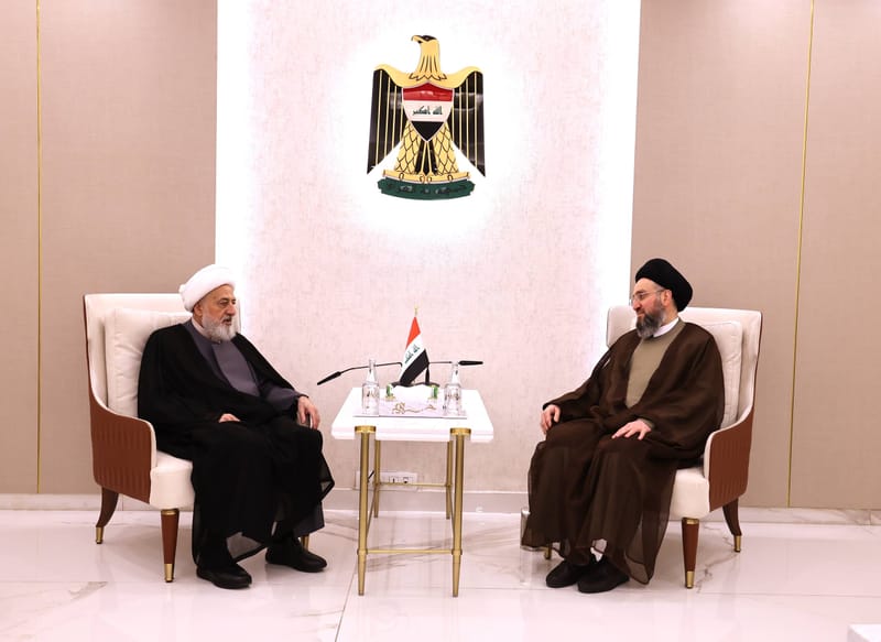 سماحة السيد الحكيم يستقبل رئيس المجلس الإسلامي الشيعي الأعلى في لبنان