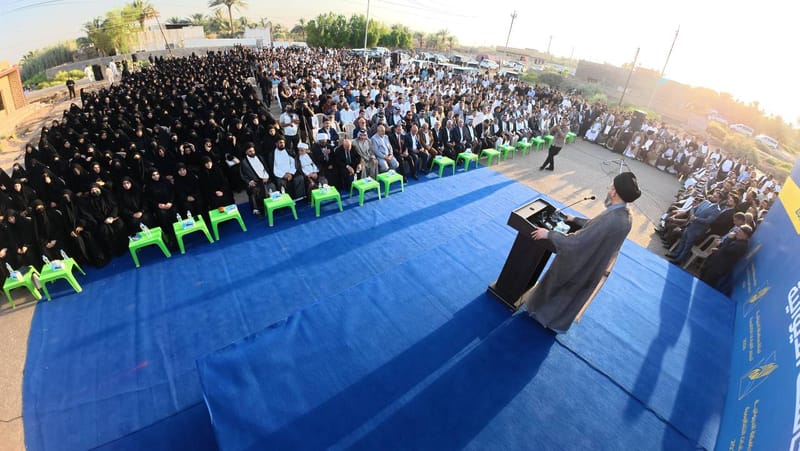 سماحة السيد الحكيم يلتقي جمعاً كبيراً من القيادات التنظيمية في الديوانية